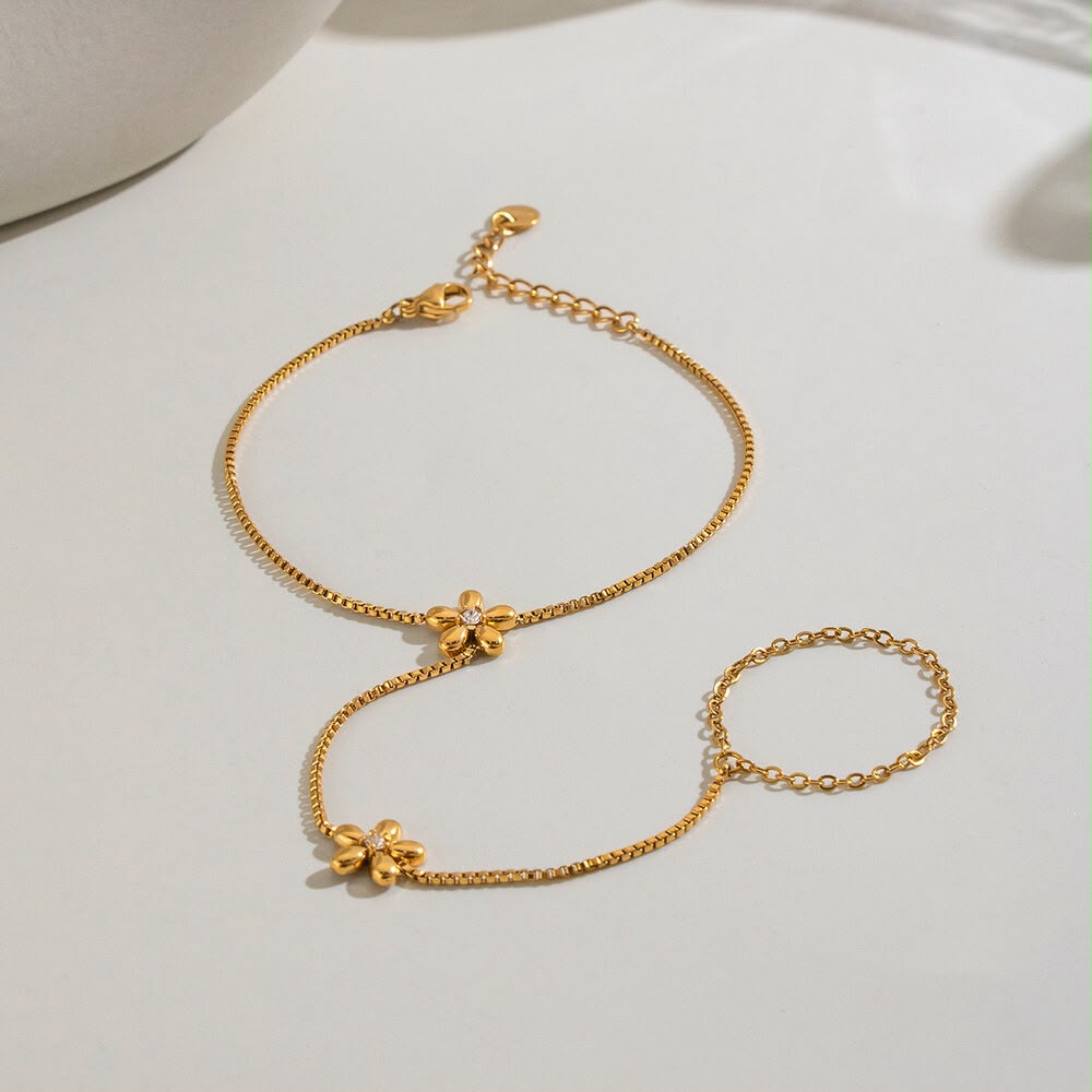 Grace Link Luxury Hand Chain for Women – 316L Stainless Steel Collection