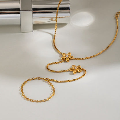 Grace Link Luxury Hand Chain for Women – 316L Stainless Steel Collection