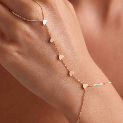 Sweetheart Charm Hand Chain for Women – 316L Stainless Steel Collection