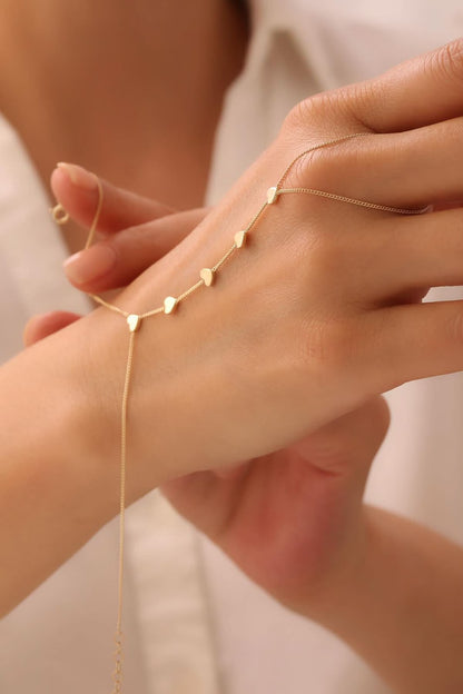 Sweetheart Charm Hand Chain for Women – 316L Stainless Steel Collection