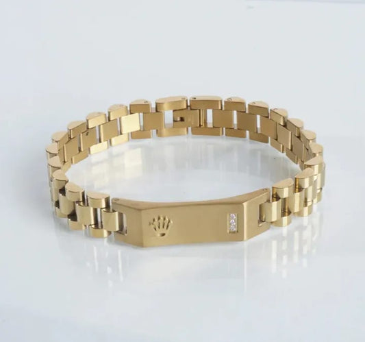 Royal Blue Rolex Stainless Steel Bracelet for Women