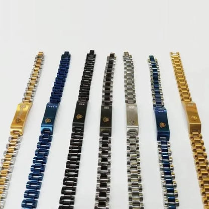 Royal Blue Rolex Stainless Steel Bracelet for Women