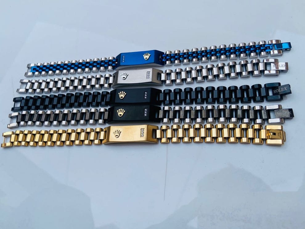 Royal Blue Rolex Stainless Steel Bracelet for Women