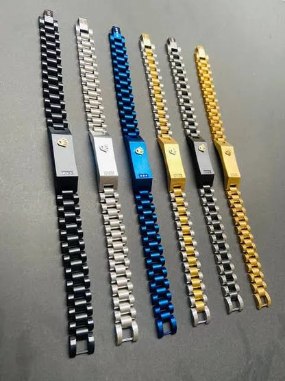 Royal Blue Rolex Stainless Steel Bracelet for Women