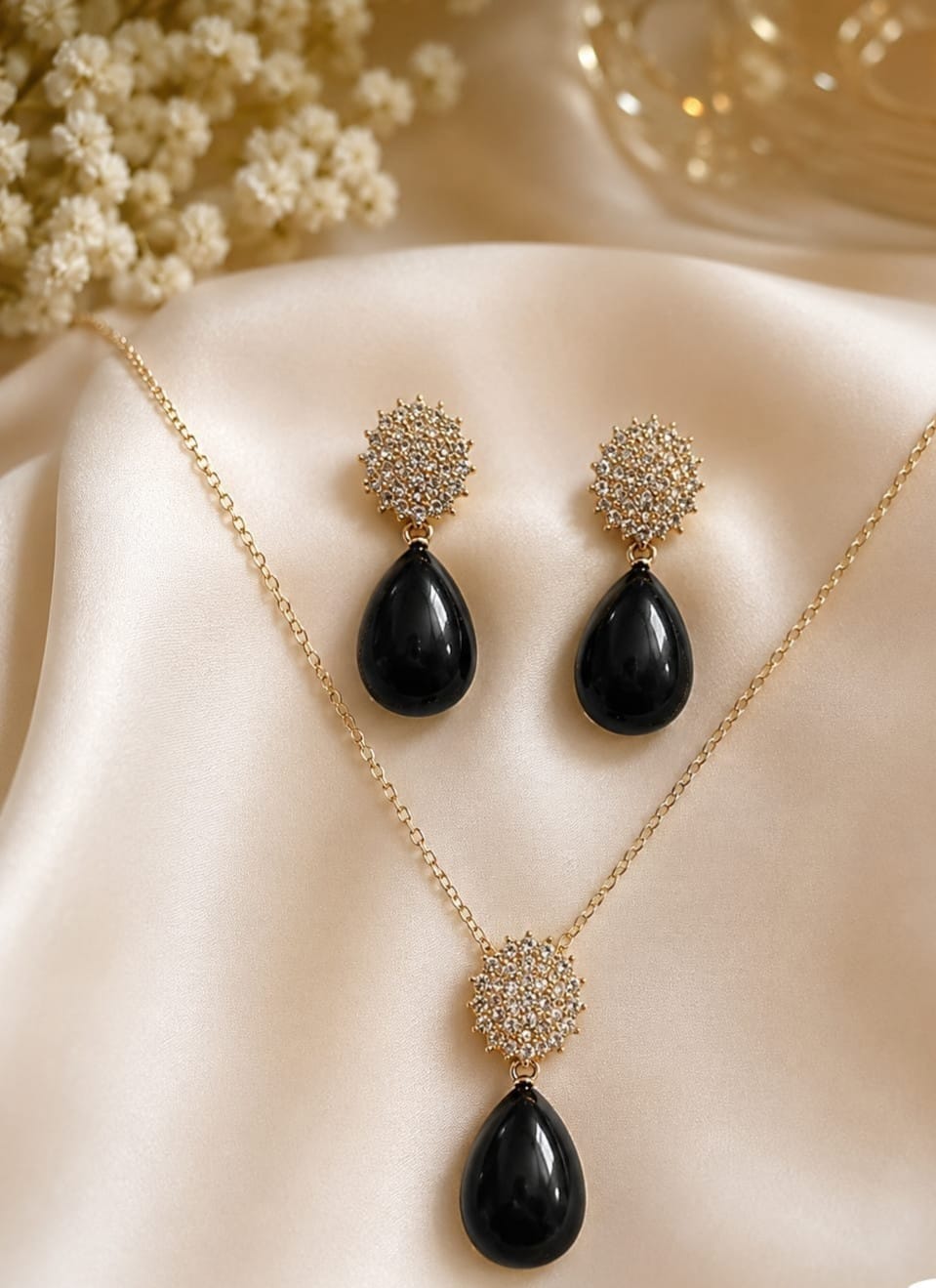 Ruby Radiance Pendant &amp; Earrings Set for Women