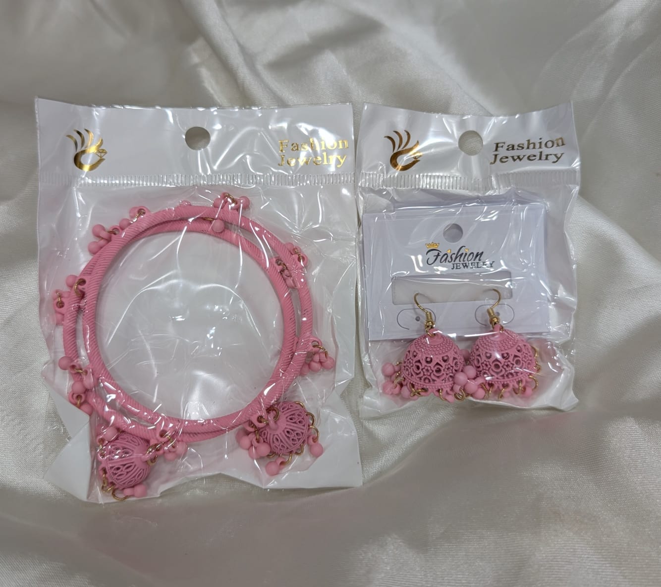 MeherZar Jewelry Classic Jhumki Earrings &amp; Traditional Hook Bangle Set