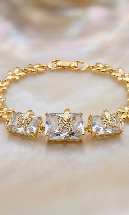 MeherZar Luxury Butterfly Crystal Bracelet for Women