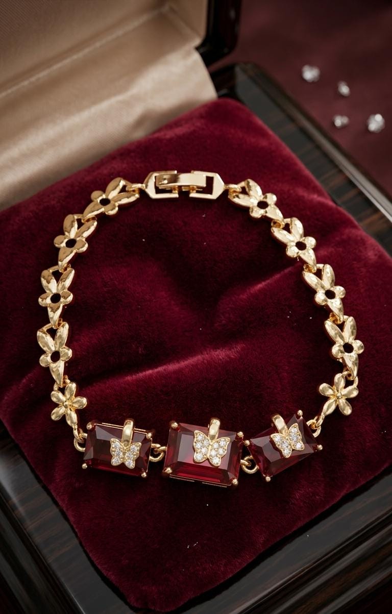 MeherZar Luxury Butterfly Crystal Bracelet for Women