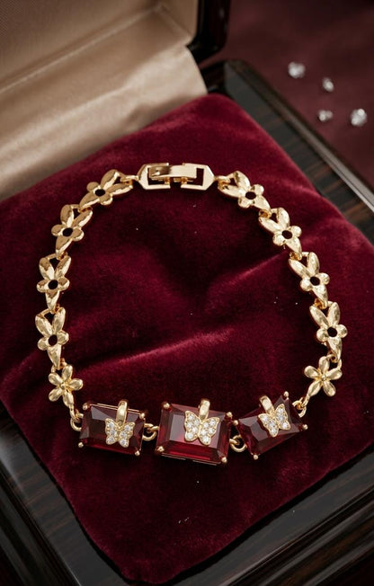 MeherZar Luxury Butterfly Crystal Bracelet for Women