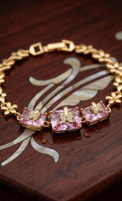 MeherZar Luxury Butterfly Crystal Bracelet for Women