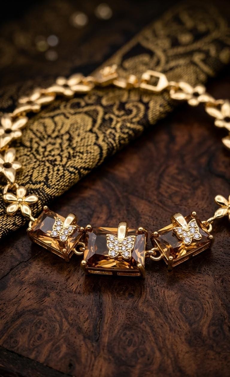 MeherZar Luxury Butterfly Crystal Bracelet for Women