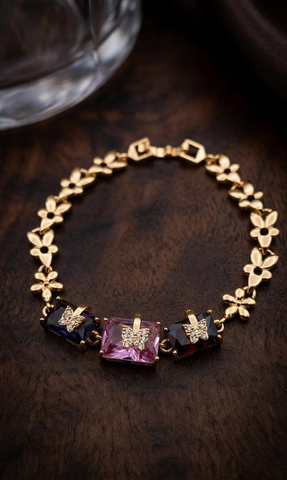 MeherZar Luxury Butterfly Crystal Bracelet for Women