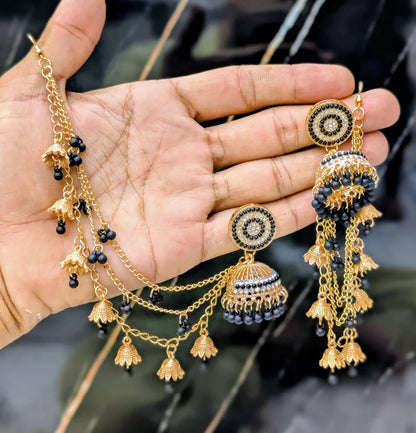 Royal Kashmiri Pearl Jhumka Earrings for Women