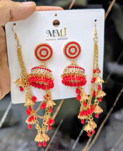 Royal Kashmiri Pearl Jhumka Earrings for Women