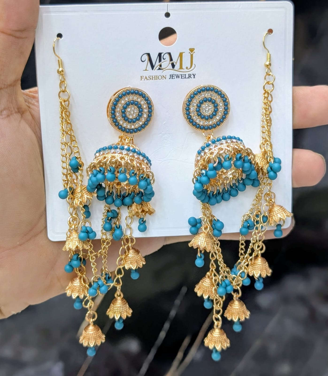 Royal Kashmiri Pearl Jhumka Earrings for Women
