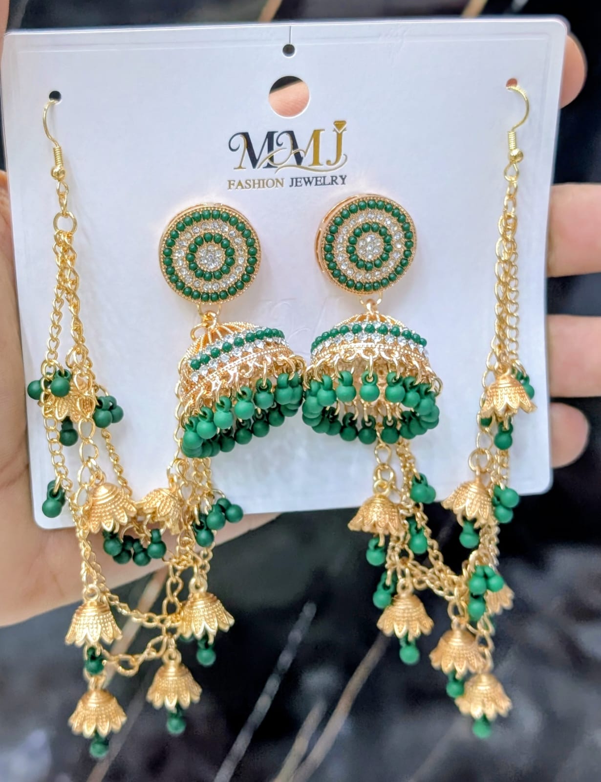 Royal Kashmiri Pearl Jhumka Earrings for Women