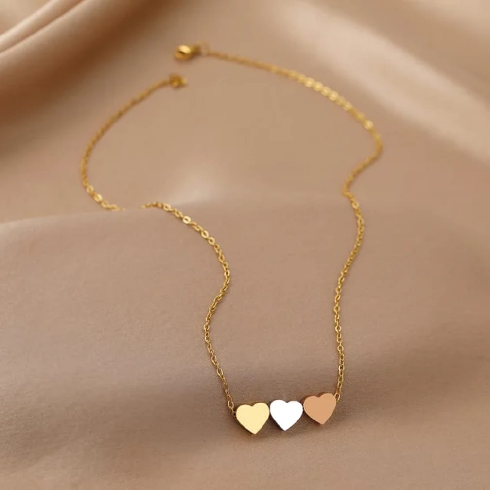Triple Heart Elegance Locket Chain for Women