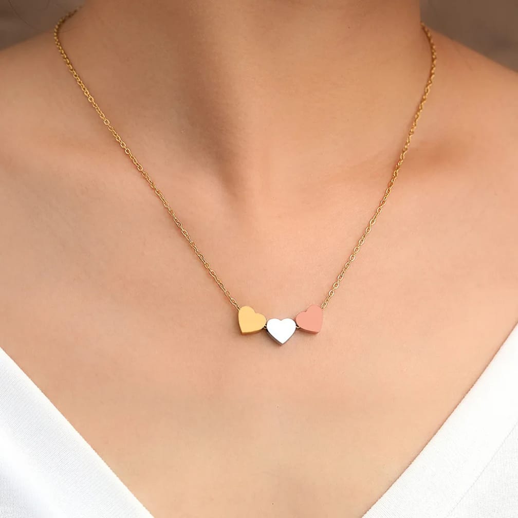 Triple Heart Elegance Locket Chain for Women