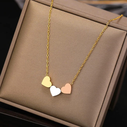 Triple Heart Elegance Locket Chain for Women